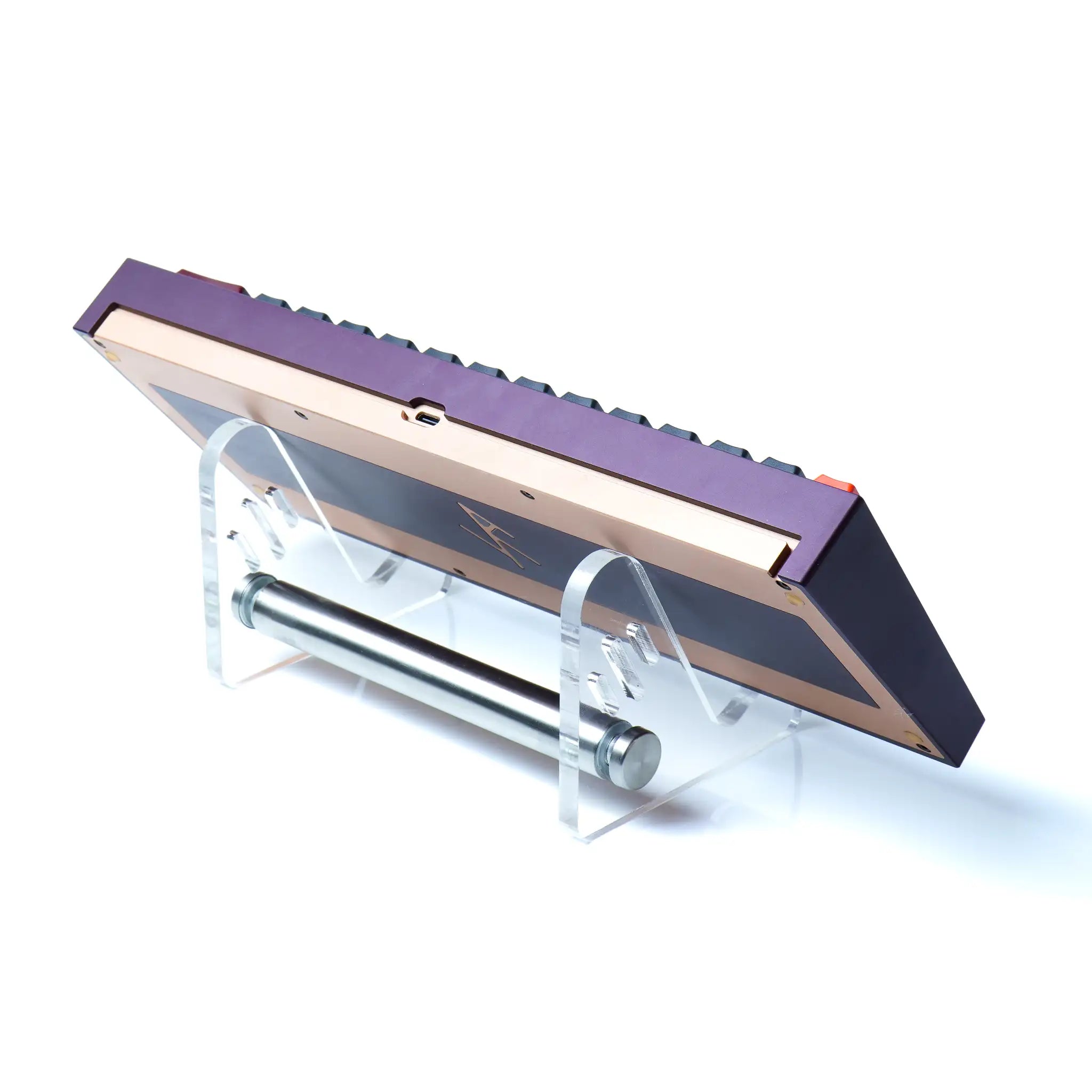 Acrylic Single Keyboard Stand - Minimalist Desk Organizer for Keyboards.
