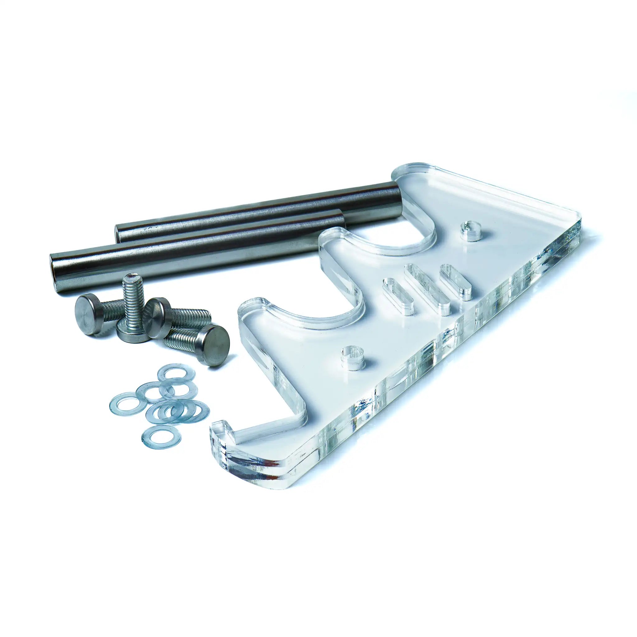 Acrylic Triple Keyboard Stand - Minimalist Desk Organizer for Keyboards.