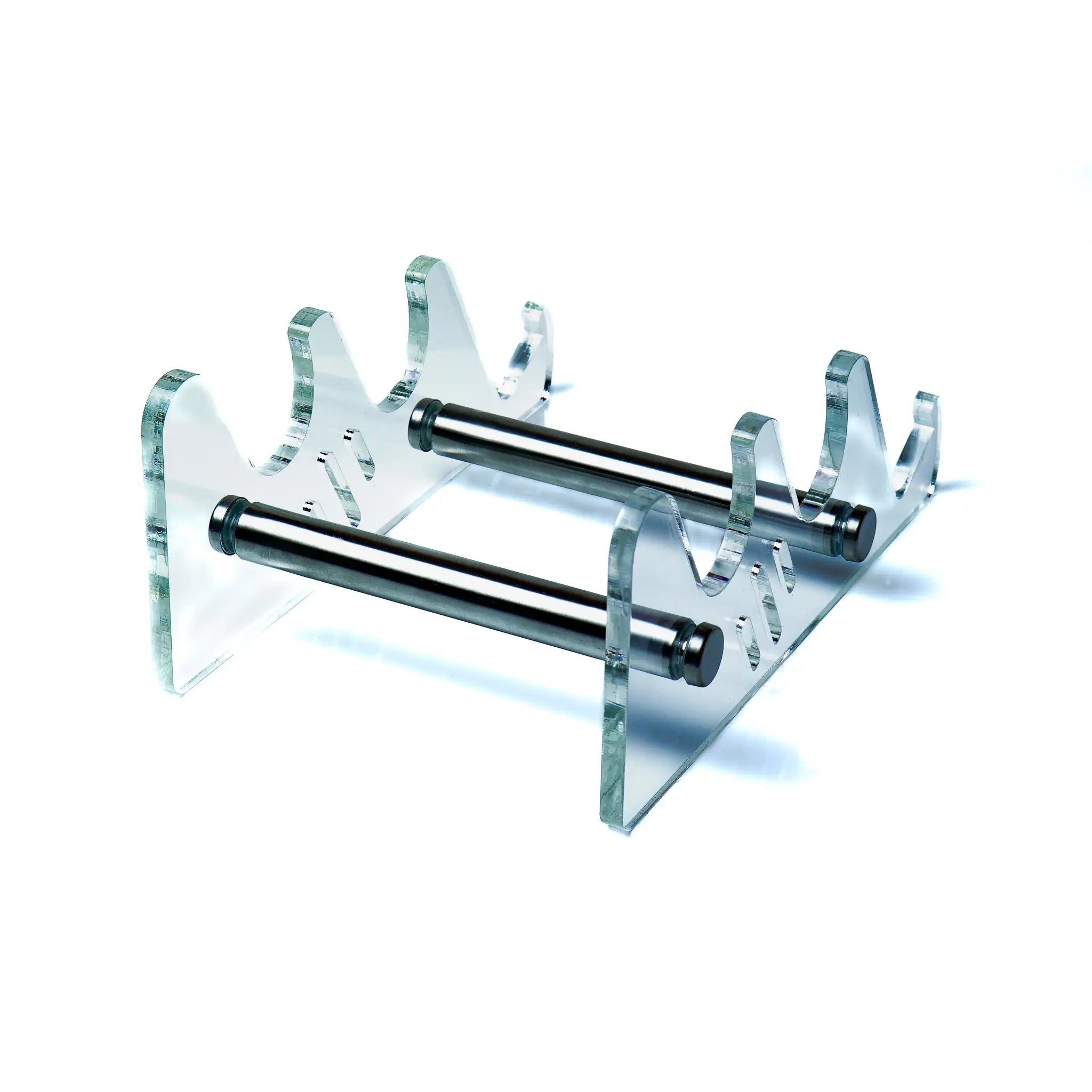 Acrylic Triple Keyboard Stand - Minimalist Desk Organizer for Keyboards.