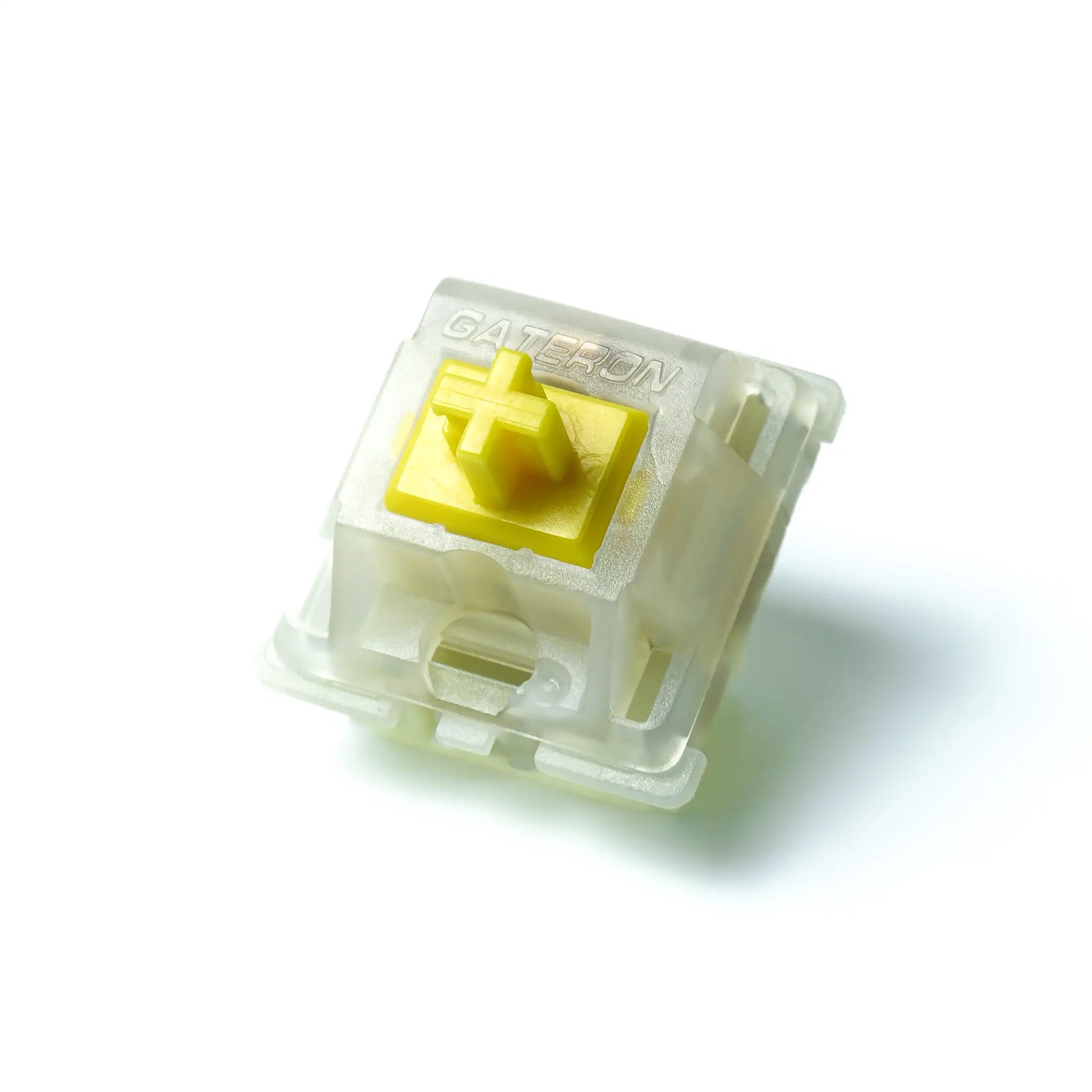 Gateron Milky Yellow Pro Linear Mechanical Keyboard Switches front view - IKASAYA