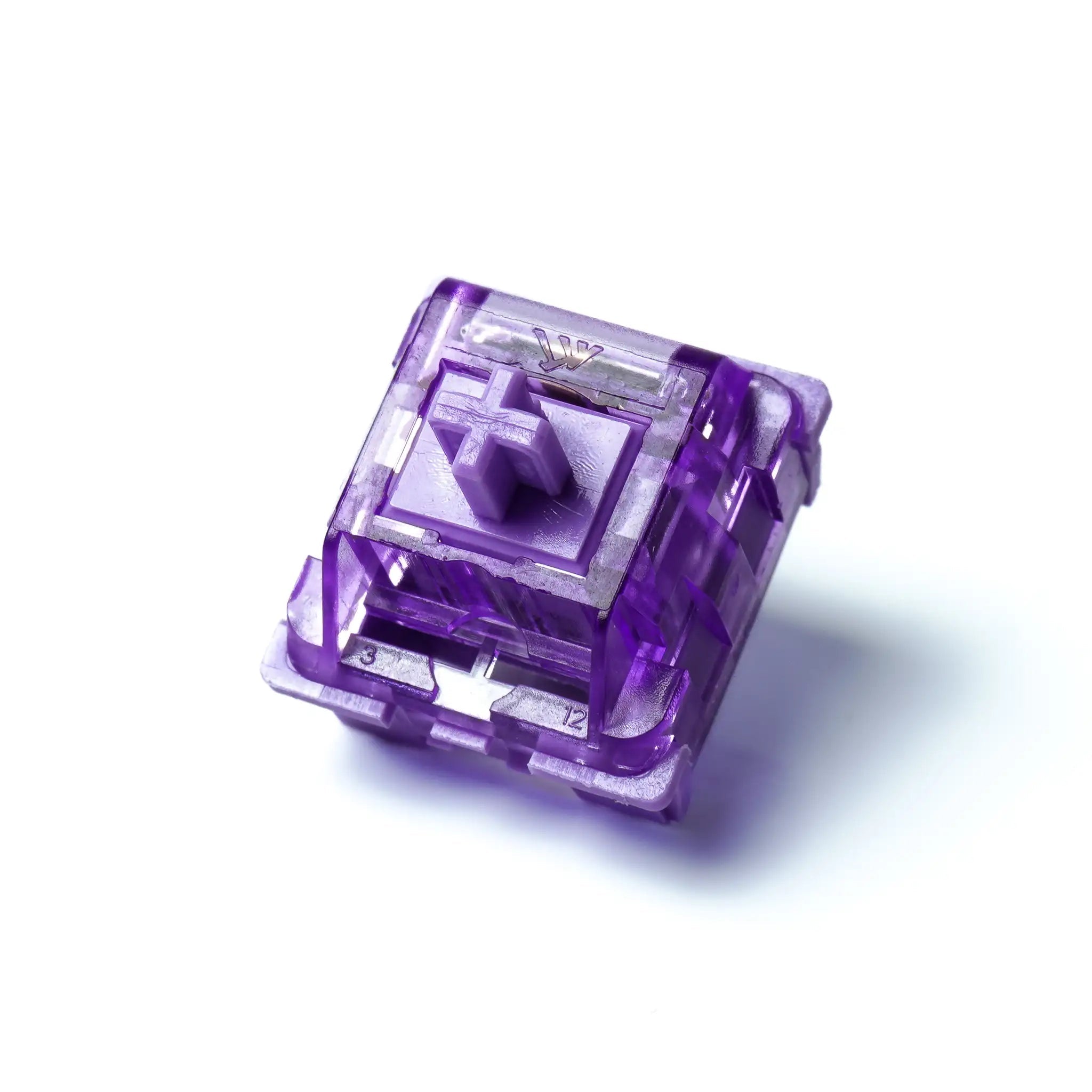 KTT Purple Click Clicky Mechanical Keyboard Switches front view - IKASAYA